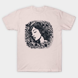 Linocut Woman T-Shirt